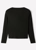Long-Sleeve Top with Wrap Neckline