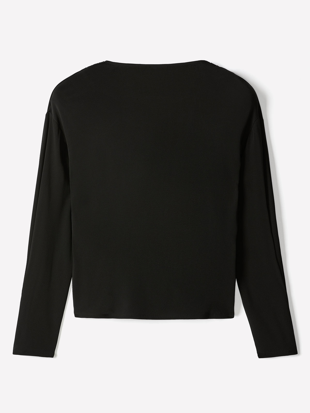 Long-Sleeve Top with Wrap Neckline