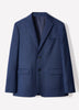 Blue Tailored-Fit Wool Suit Blazer