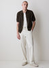 Short-Sleeve Textured Shirt Sweater