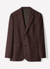 Slim Fit Woven Blazer in Burgundy