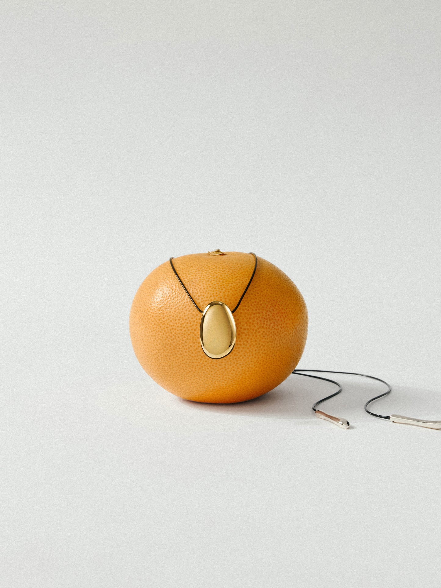 Cord Necklace with Organic Pendant