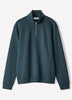 Long-Sleeve Half-Zip Mock-Neck Sweater