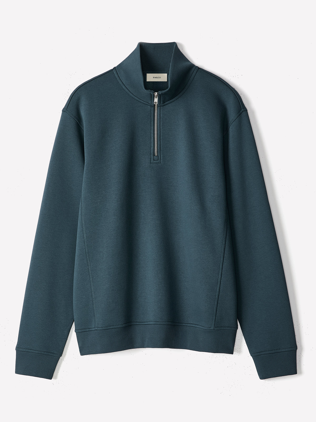 Long-Sleeve Half-Zip Mock-Neck Sweater