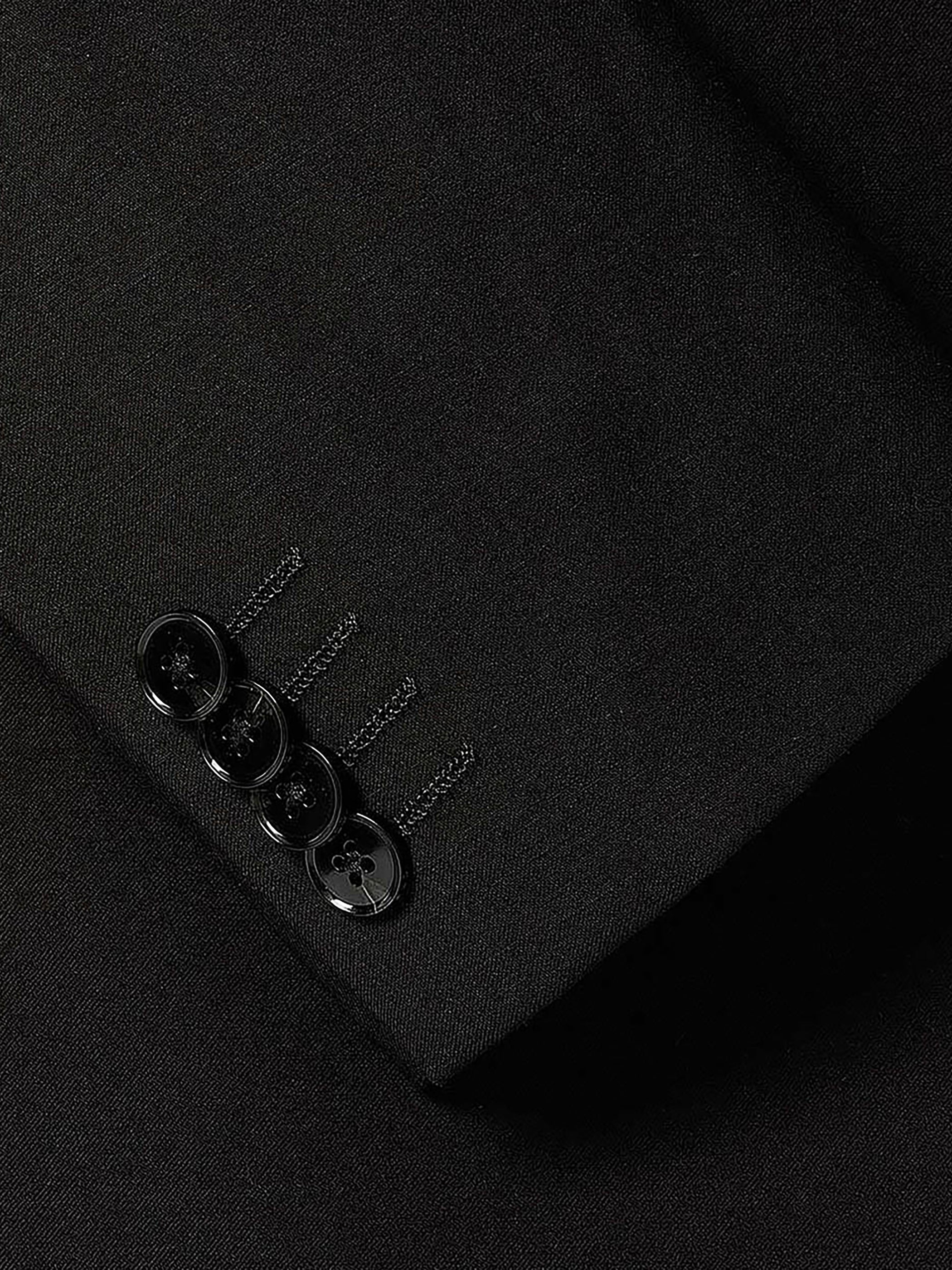 Veston de Complet Noir Essentiel à Coupe Régulière