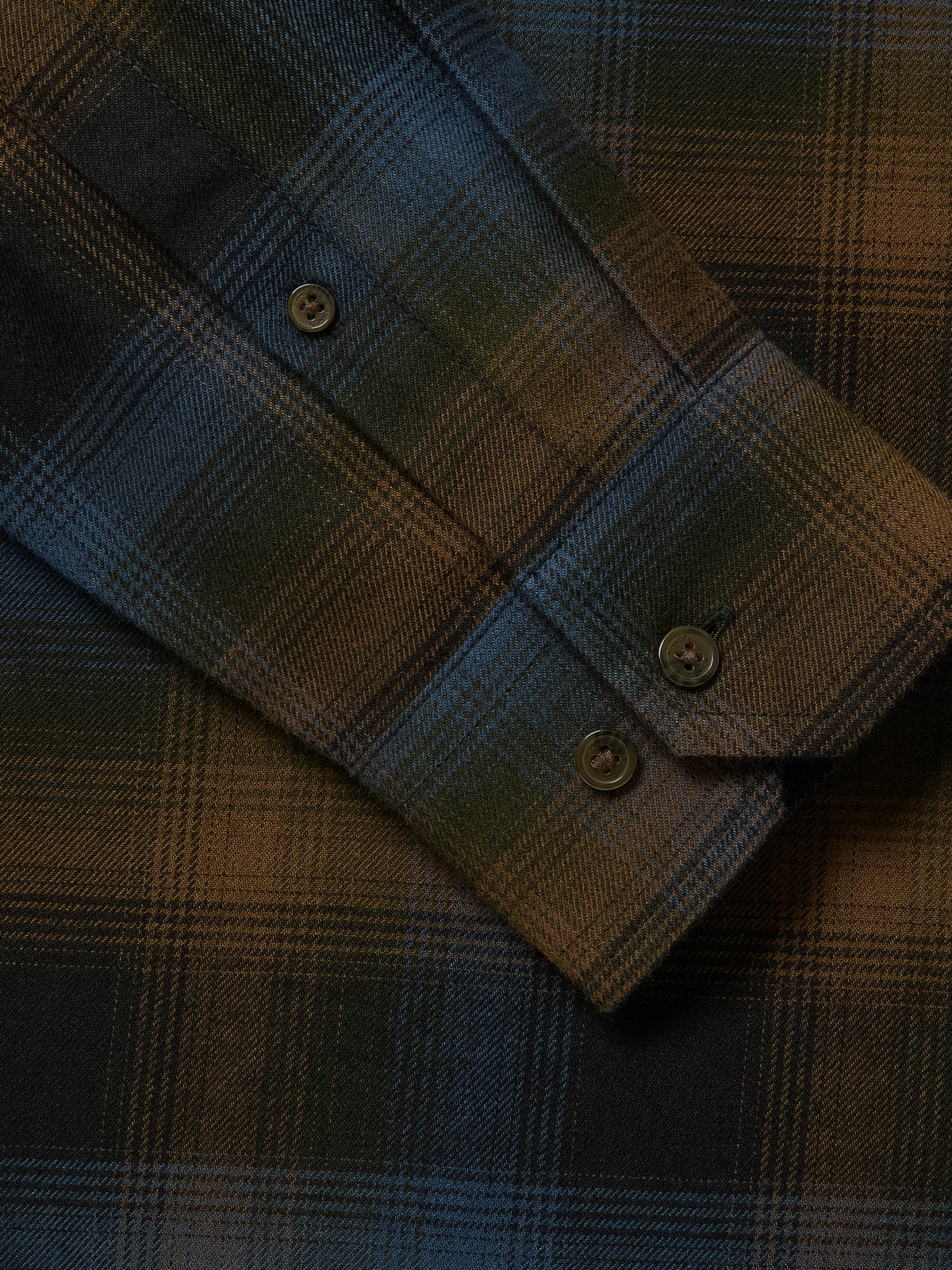 Long Sleeve Check Flannel Shirt Cotton