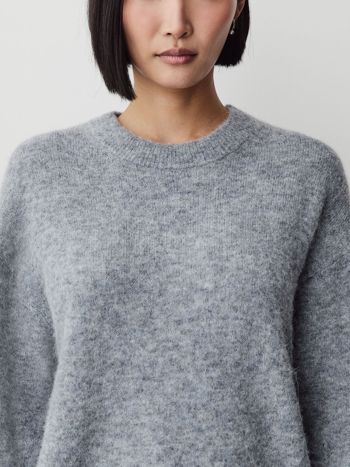 Wool-Blend Long-Sleeve Crew-Neck Sweater