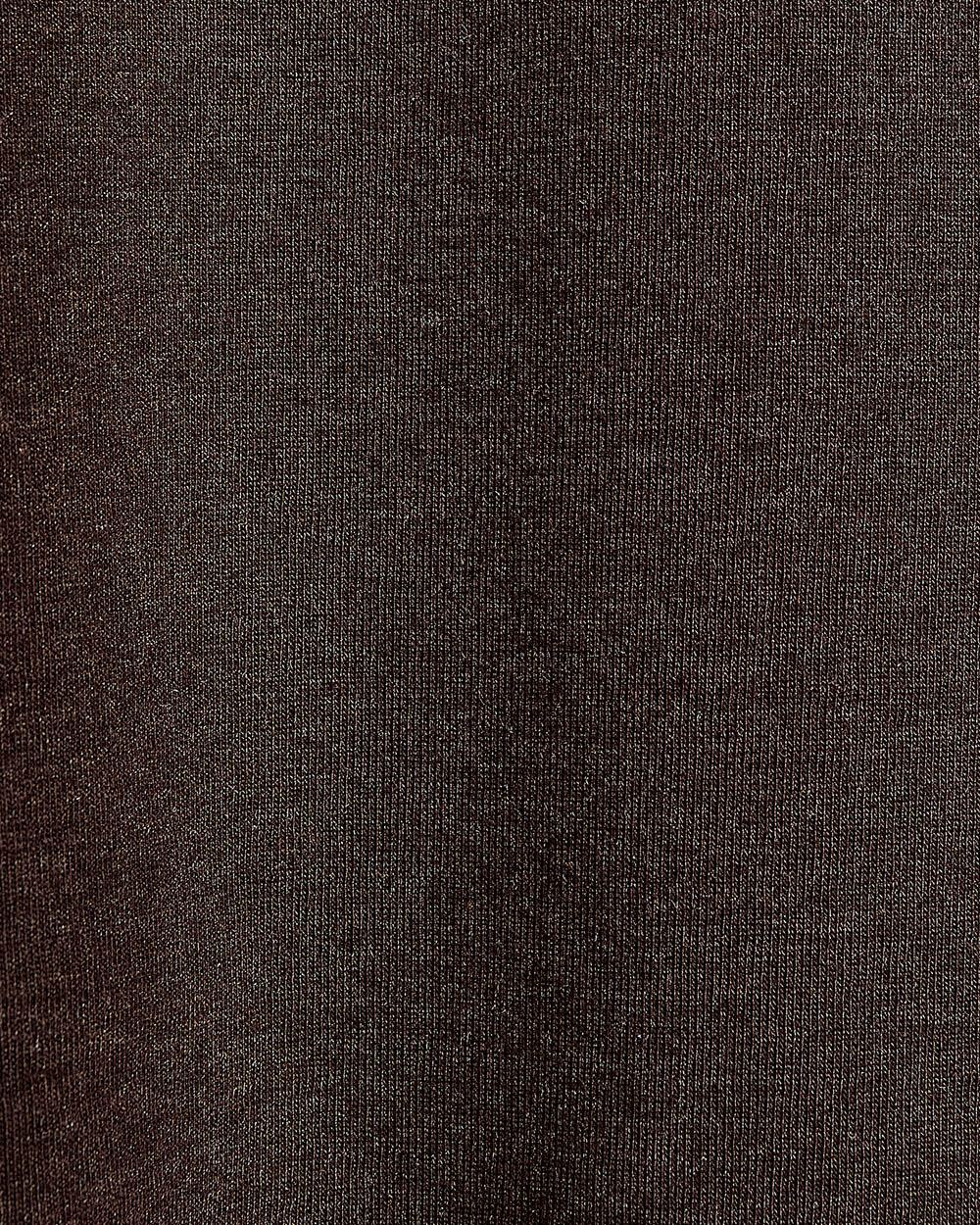 T-Shirt Côtelé à Manches Courtes et Col Rond