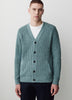 Long-Sleeve V-Neck Cardigan with Neps