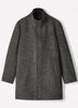 Classic Mock-Neck Wool Coat with Dickey