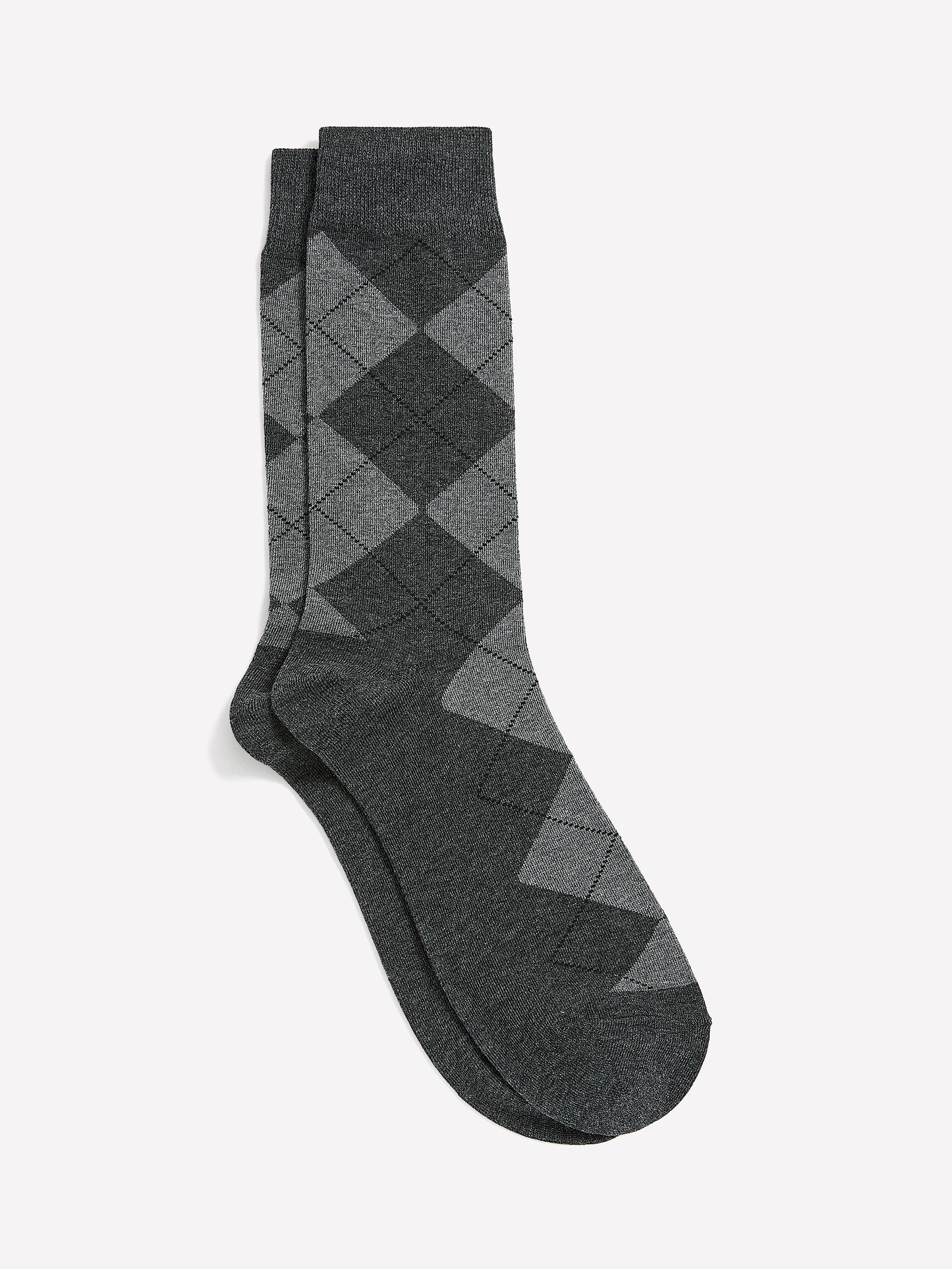 Grey Argyle Socks