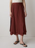 Mid-Rise Flare Midi Skirt