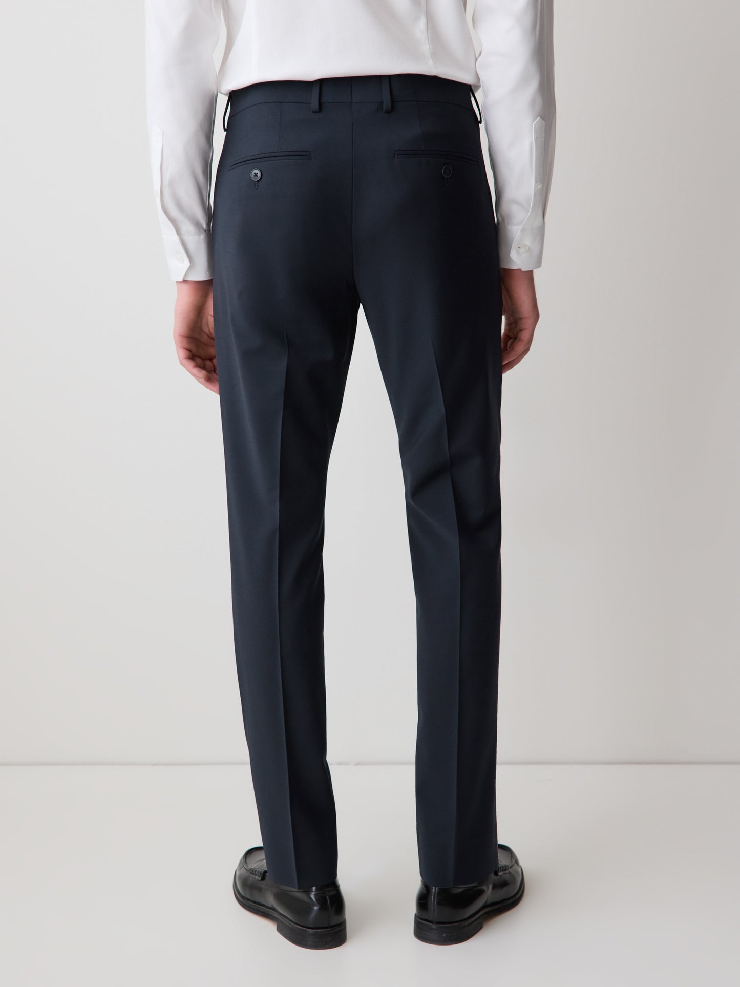 Slim Fit Navy Wool Suit Pant
