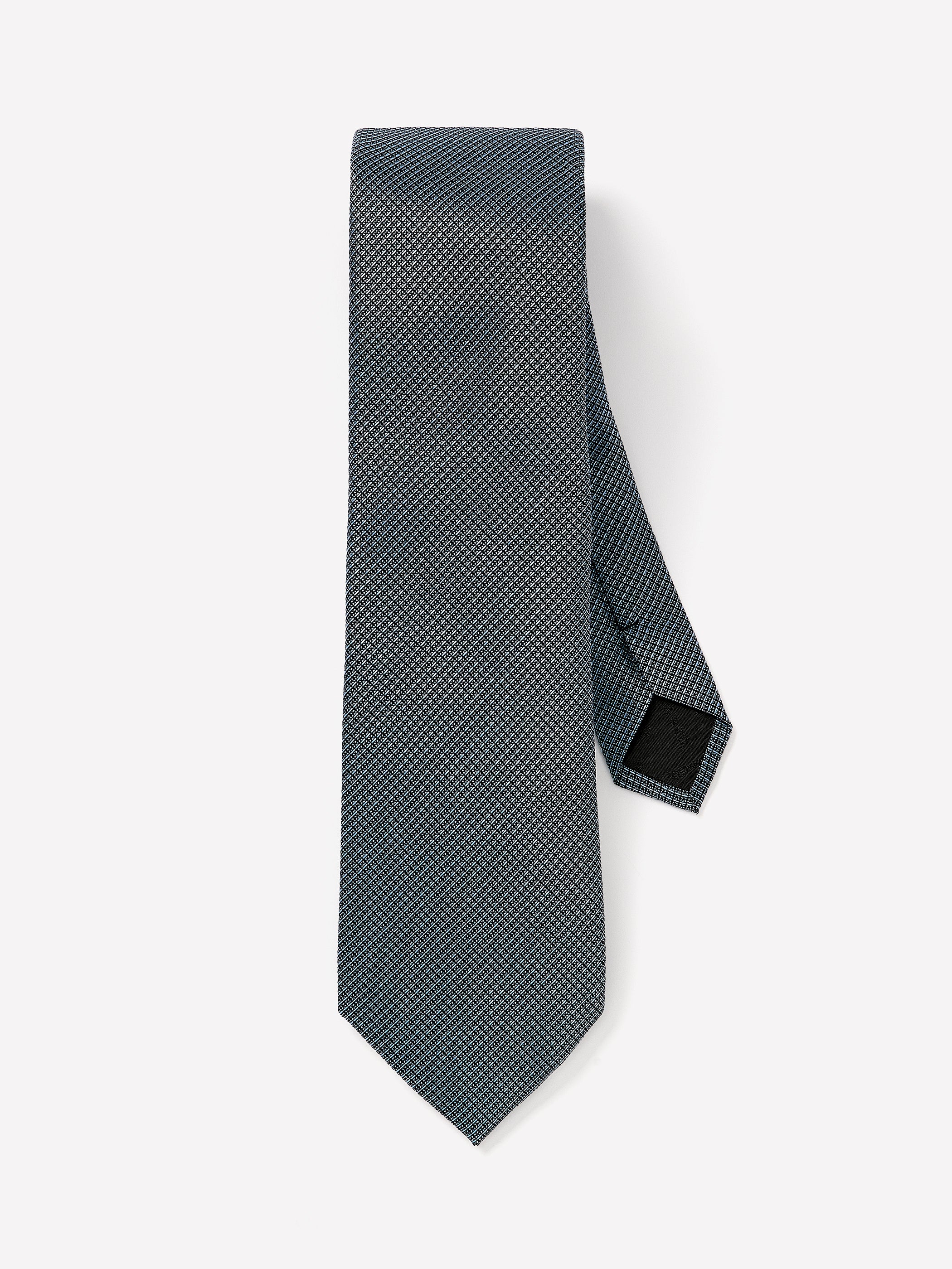 Woven Silk Men's Textured Blue Tie