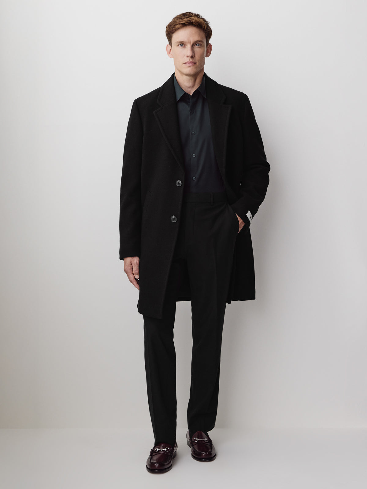Classic Wool Coat with Tailored Collar