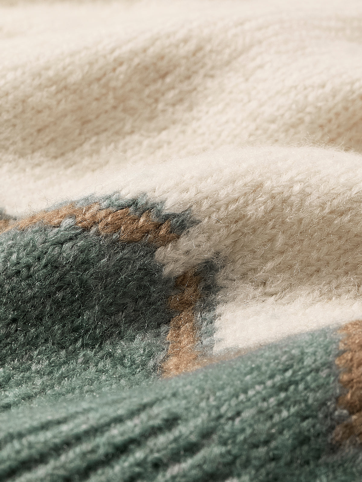 Knit Fairisle High Mock Sweater