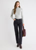 Mock-Neck Sweater with Buttons on Sleeves