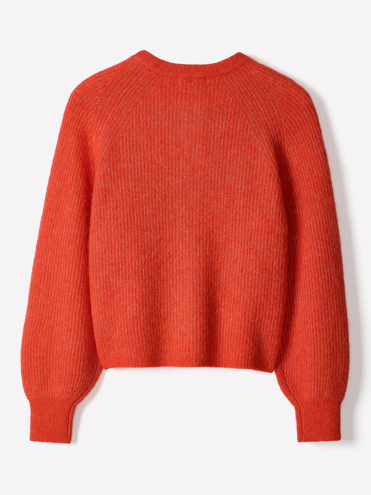 Wool-Blend Long-Sleeve Crew-Neck Cardigan