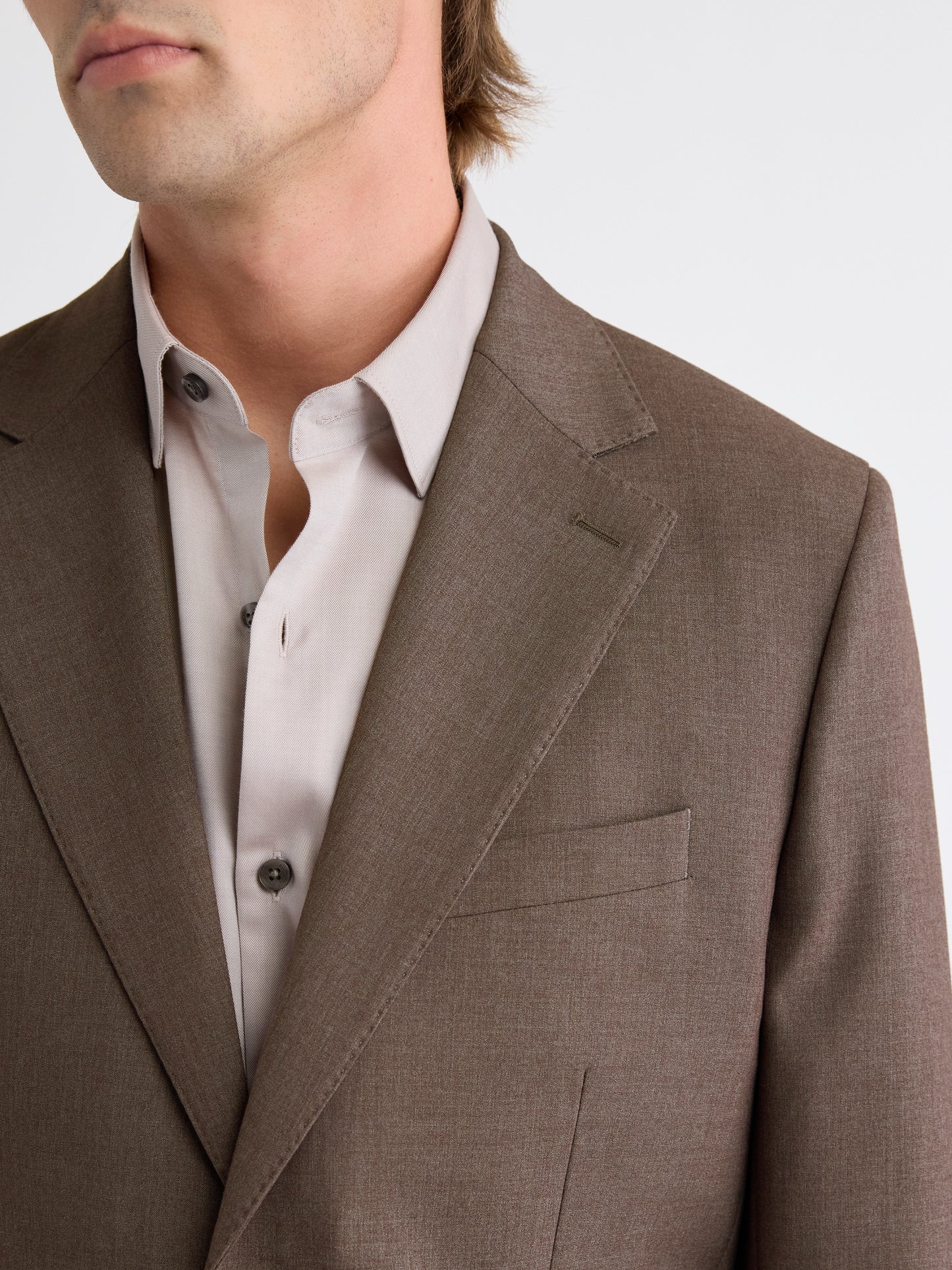 Tailored Fit Taupe Suit Blazer