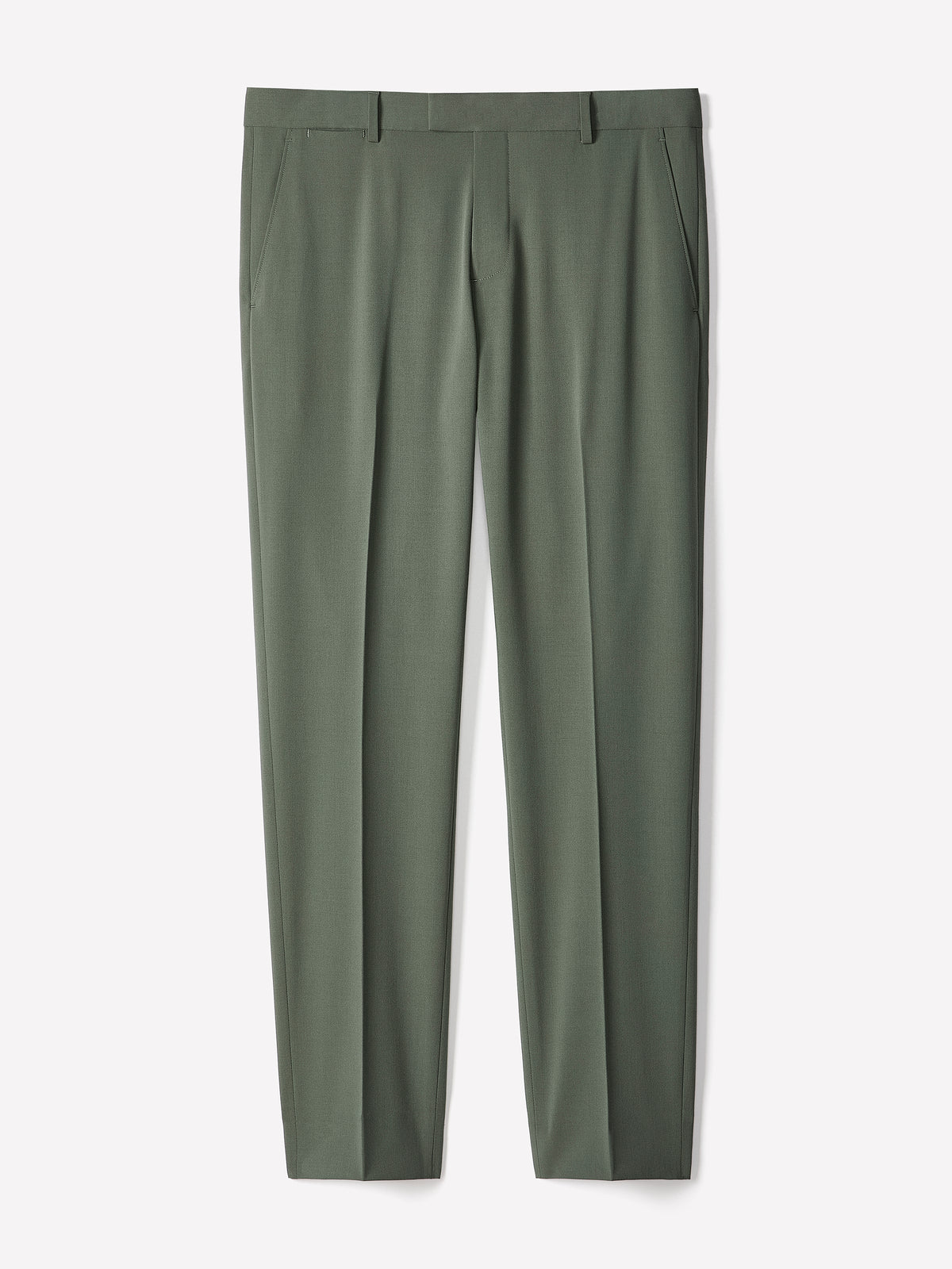 Slim-Fit Teal Wool-Blend Suit Pant
