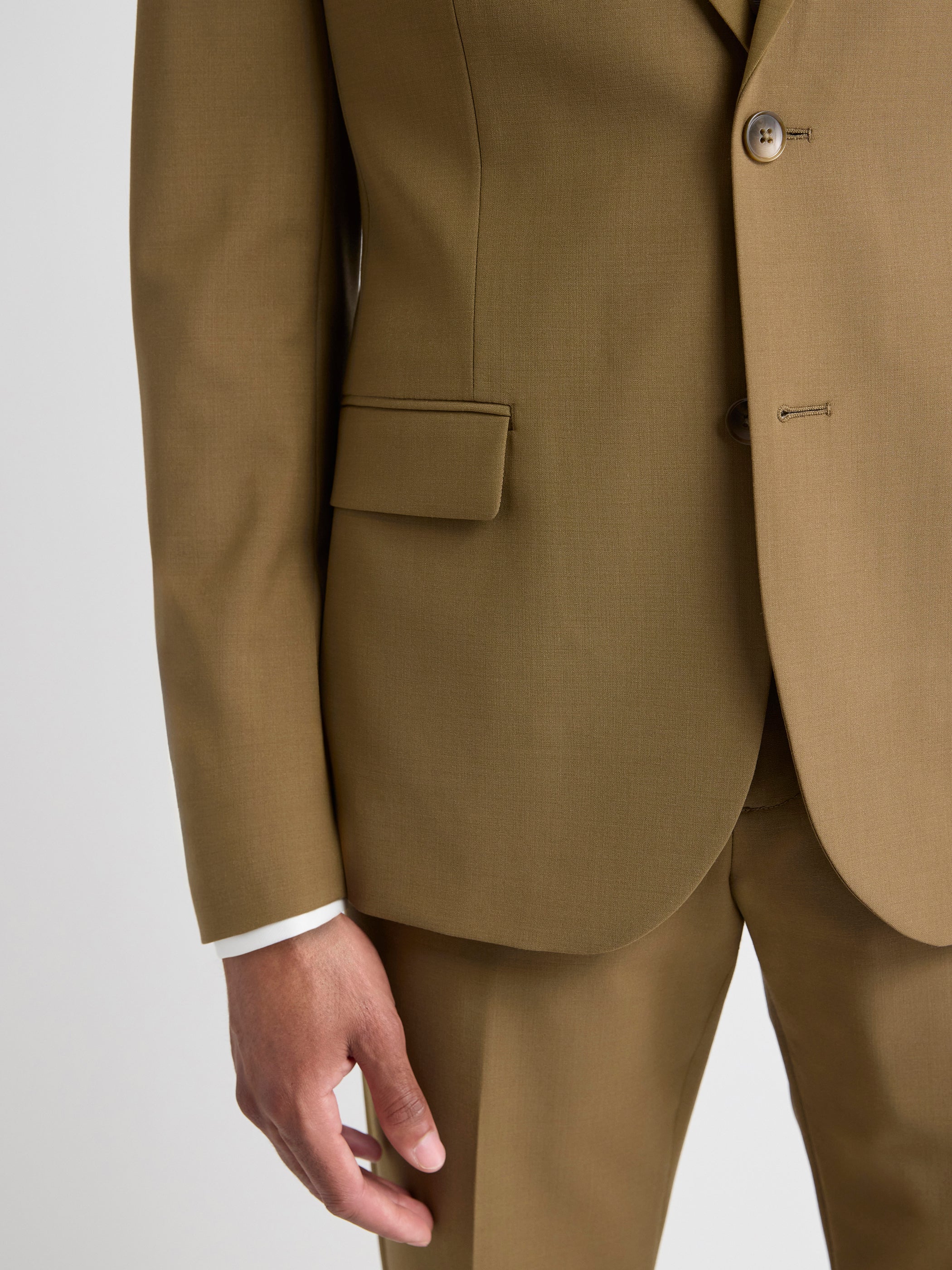 Slim-Fit Wool Suit Blazer