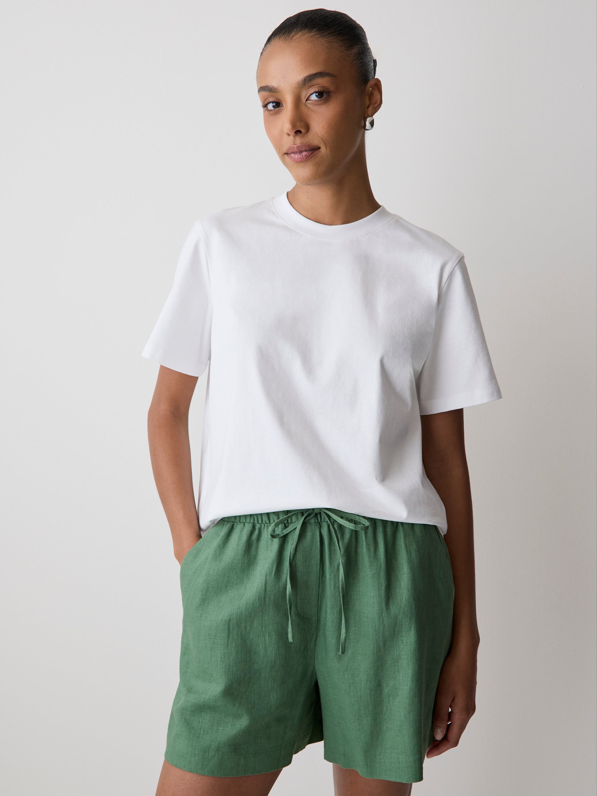 Ladies Cotton Knit Relaxed Short Sleeve Tee