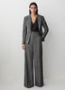 Ultra Wide Leg Tweed Pant Wool Blend