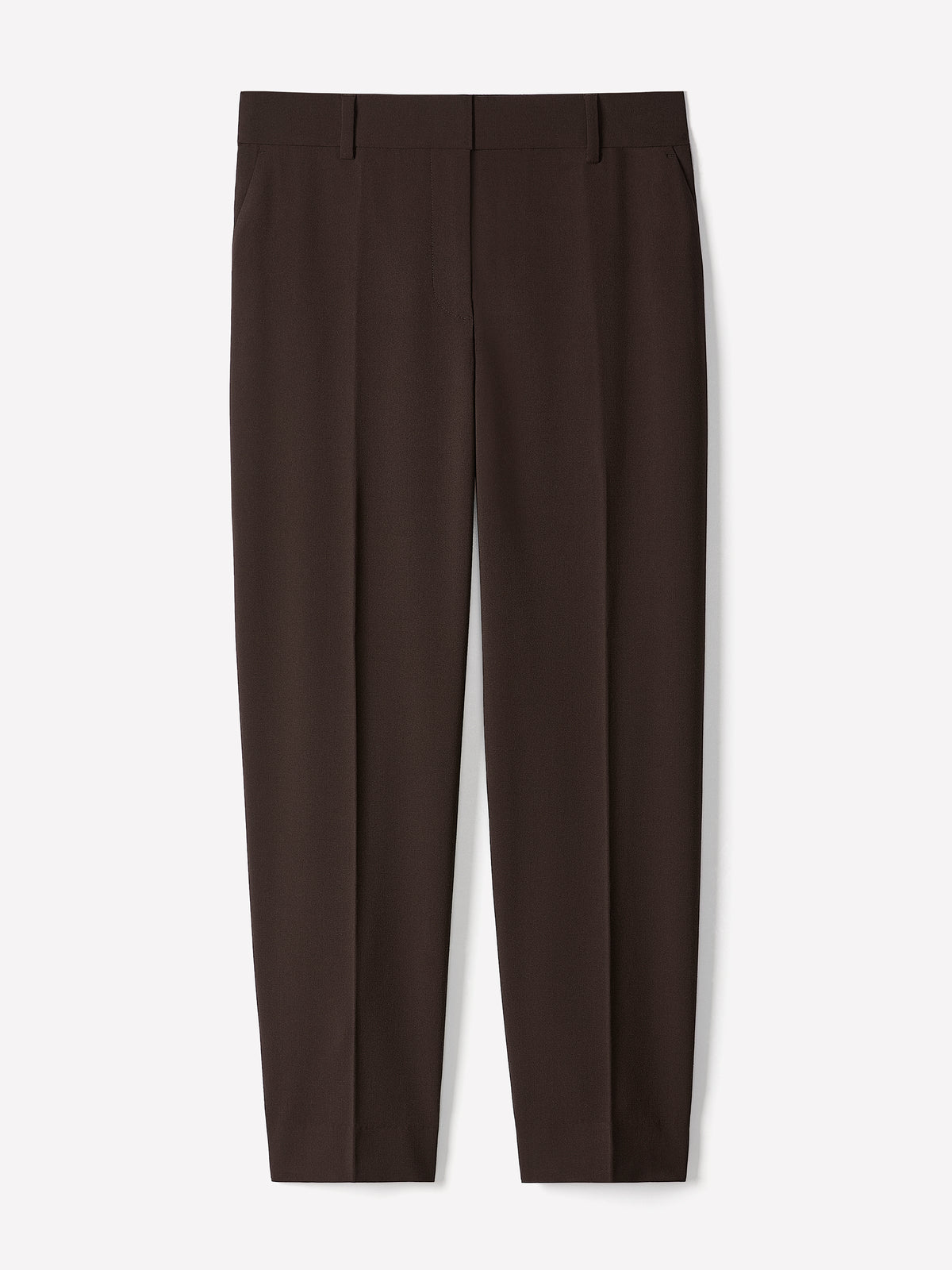 Mid-Rise Straight-Leg Cropped Pant