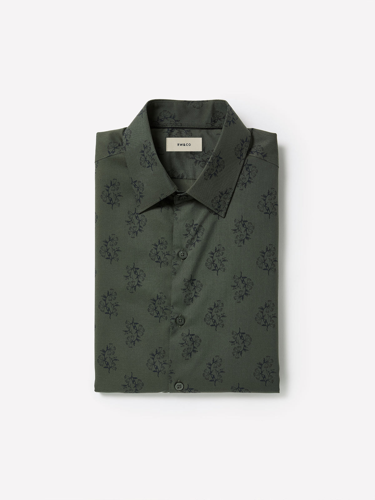 Tailored-Fit Dress Shirt with Floral Pattern