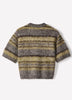 Knit Sweater with Brushed Striped Design