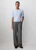 Knit Cotton Blend Crew Neck Sweater