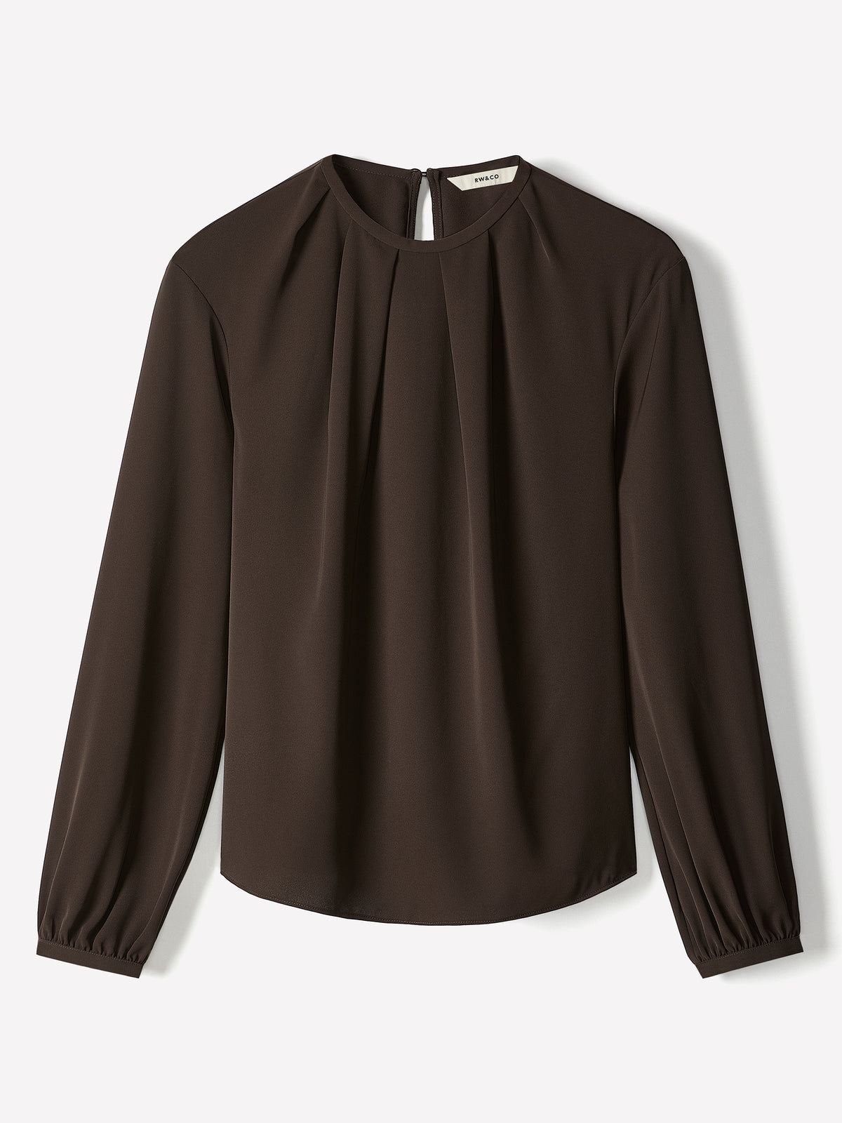 Long-Sleeve Crew-Neck Blouse