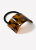 Woven Hair Elastic with Tortoise Acrylic Plate