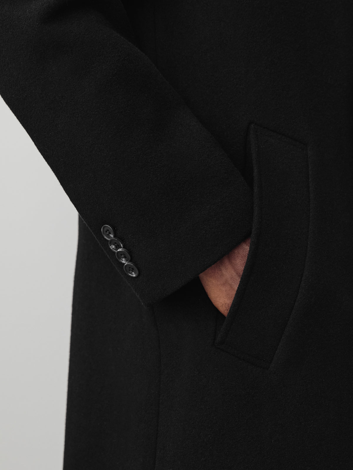 Double Breasted Topcoat Wool Blend