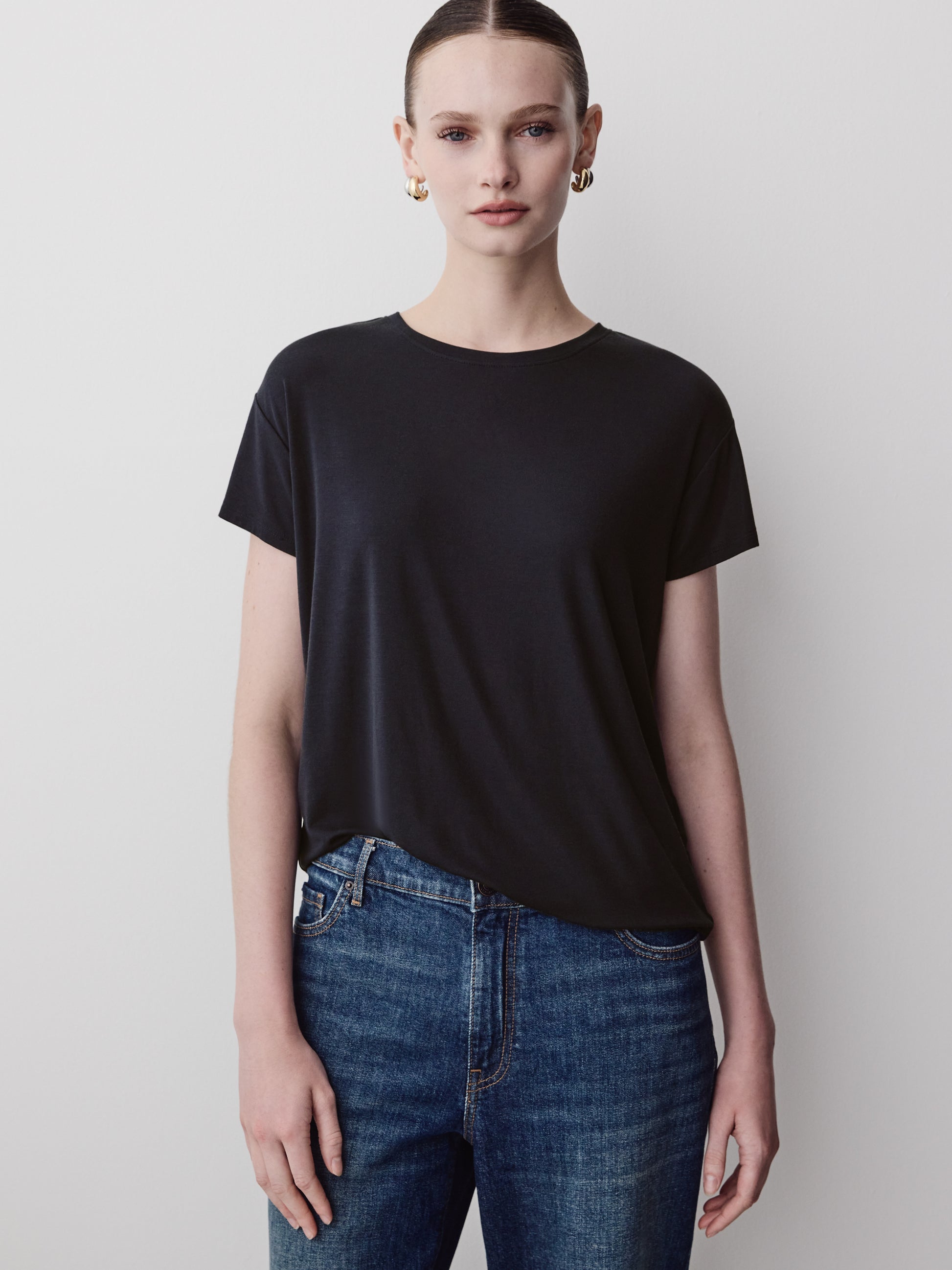 Silk-Blend Boxy Knit Top