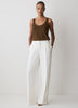 Linen-Blend U-Neck Loose Tank