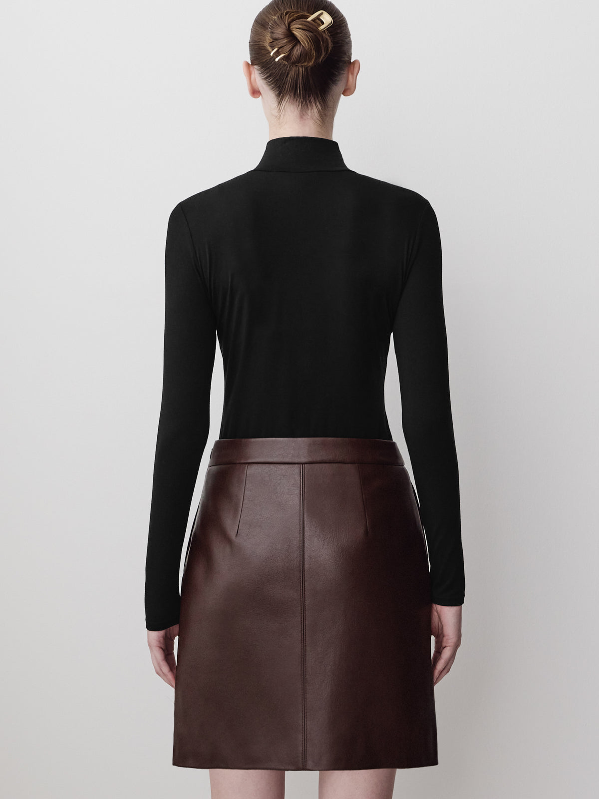 Faux Leather Mini Skirt