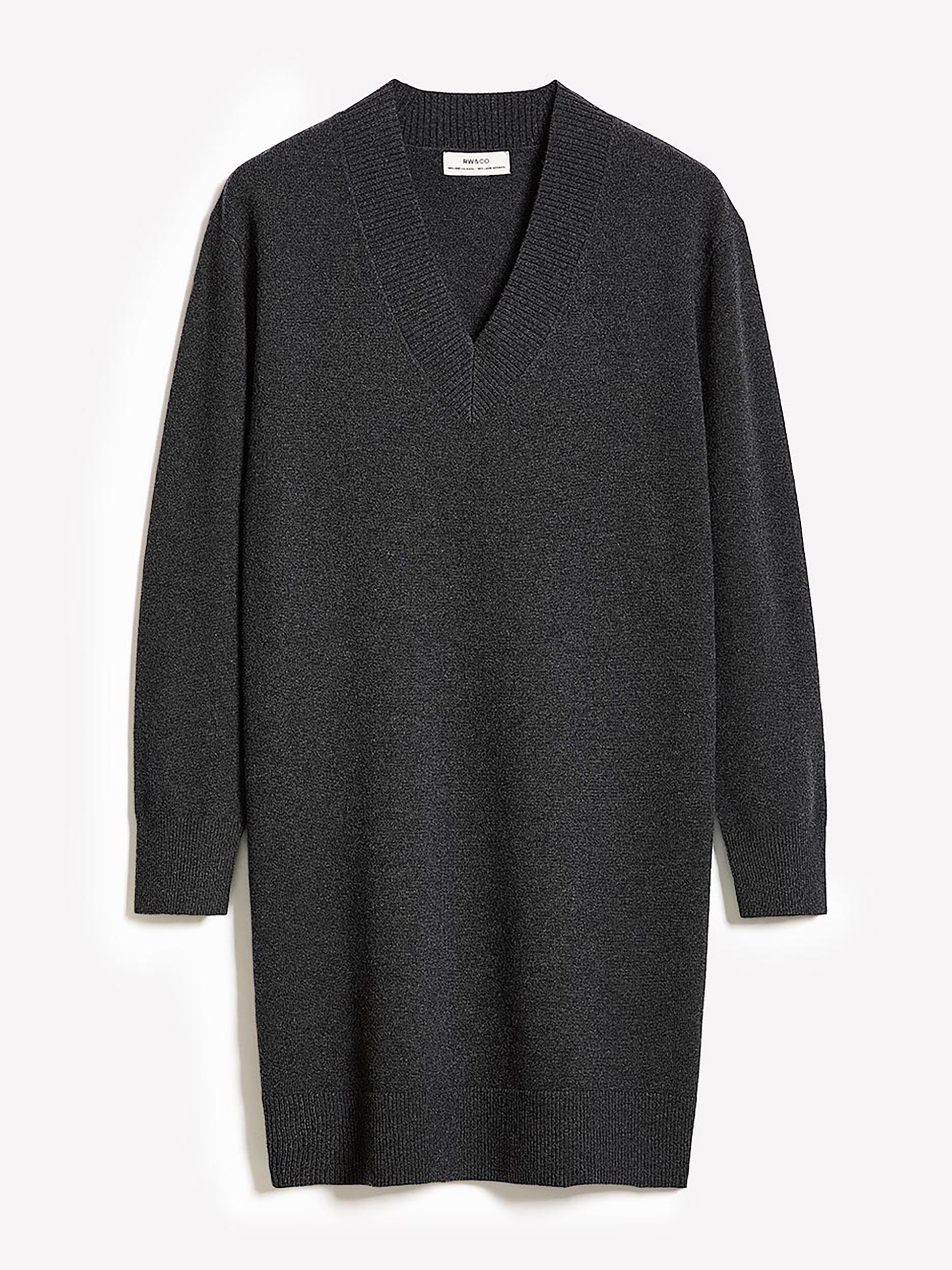 Merino Wool V-Neck Sweater Dress