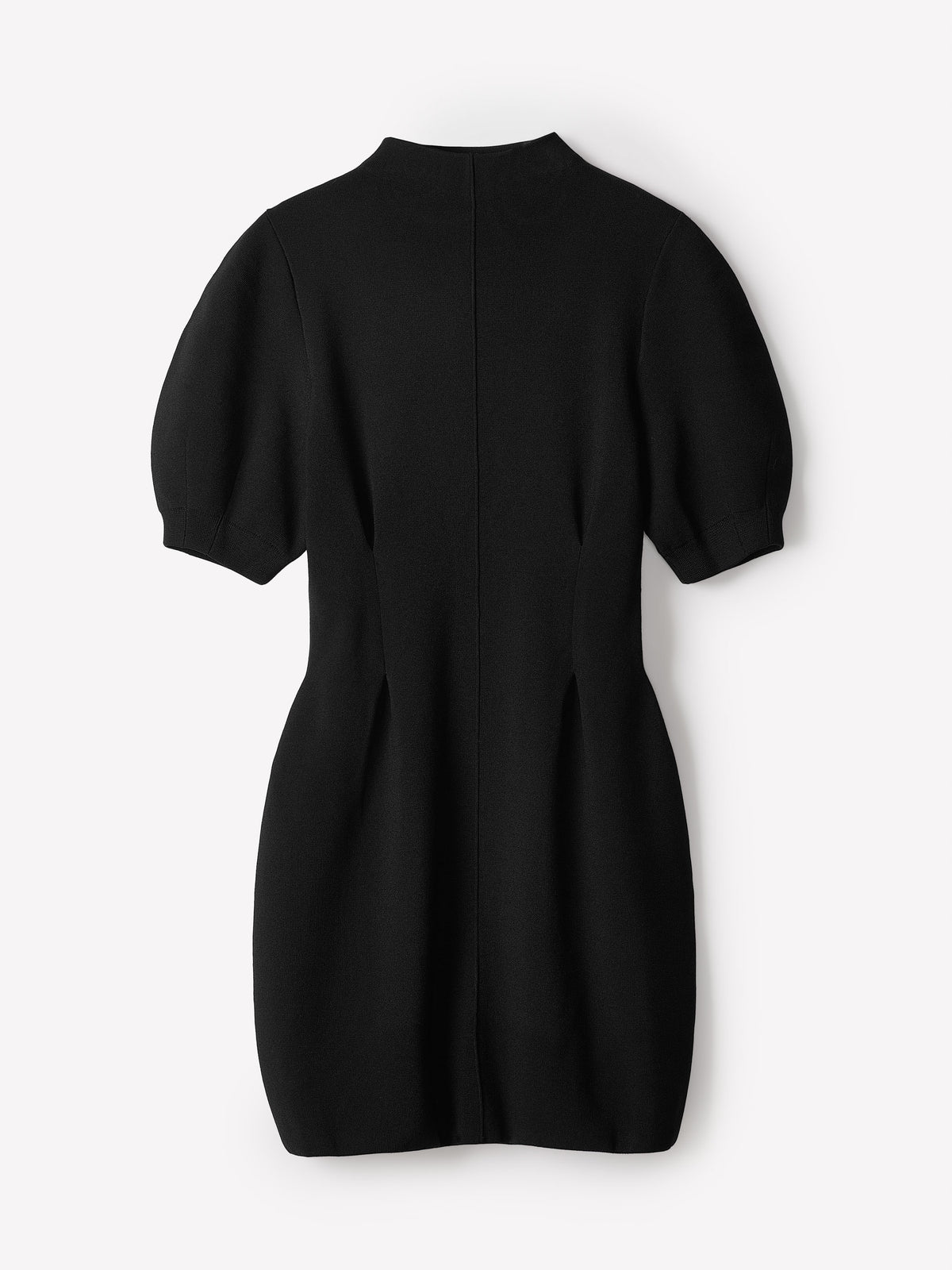 Short-Sleeve Mock-Neck Hourglass Sweater Dress