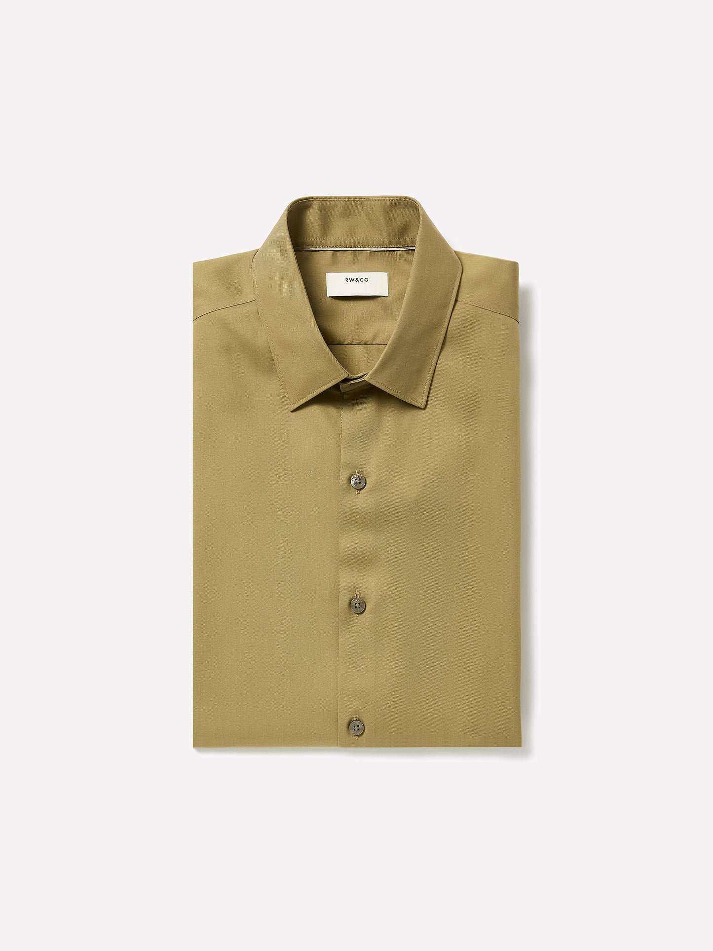 Slim-Fit Solid Twill Dress Shirt