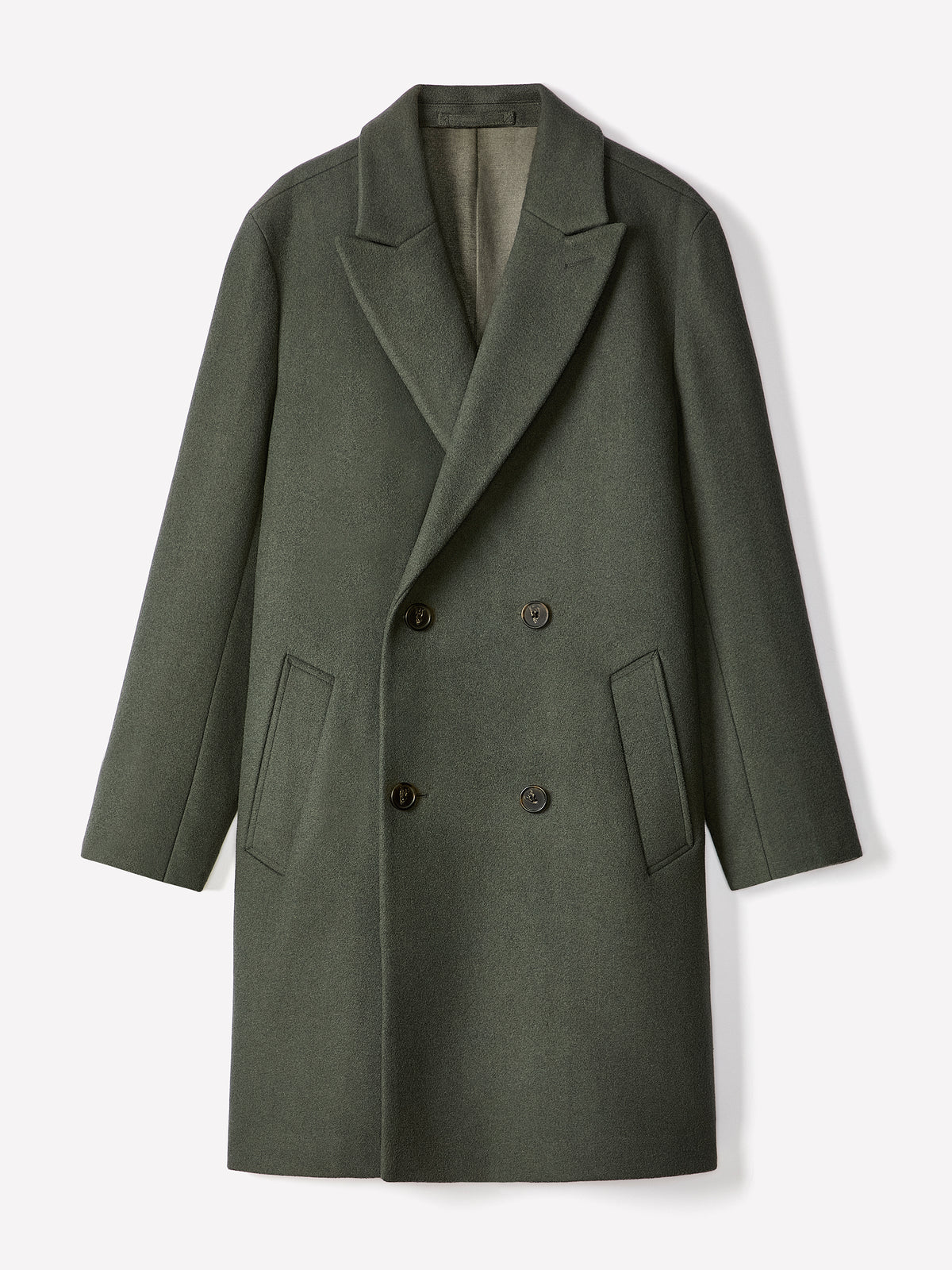 Double Breasted Topcoat Wool Blend