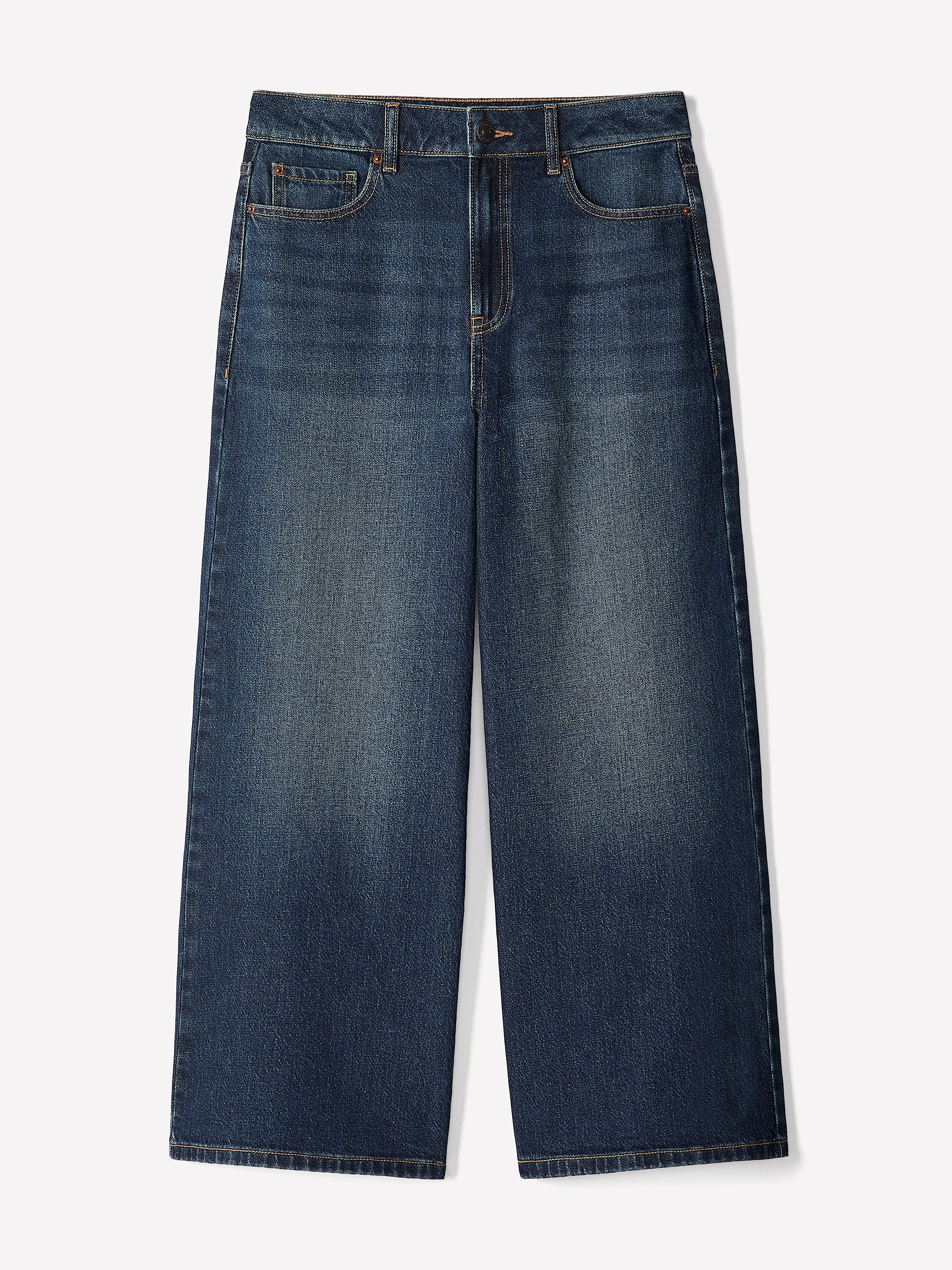 High-Rise Wide-Leg Cropped Jeans