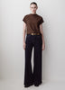 Extended-Sleeve Mock-Neck Textured Top