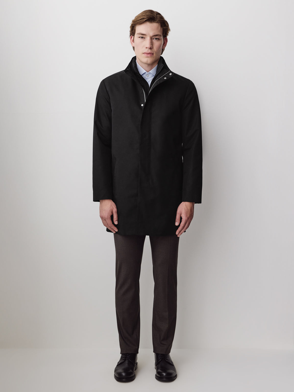 Woven Cotton Blend Mens Outerwear Jacket