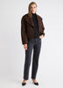 Mock-Neck Sweater with Buttons on Sleeves