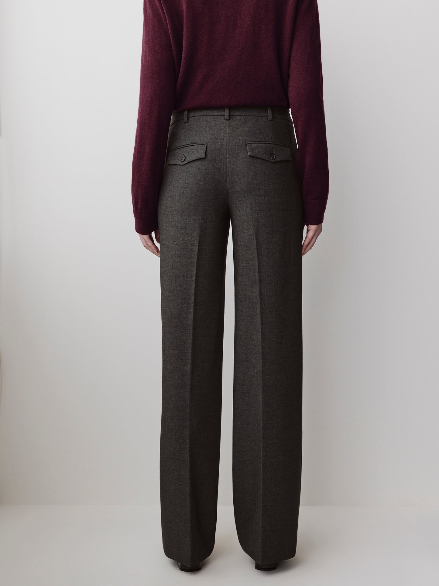 Mid-Rise Wide-Leg Heavy Twill Pant