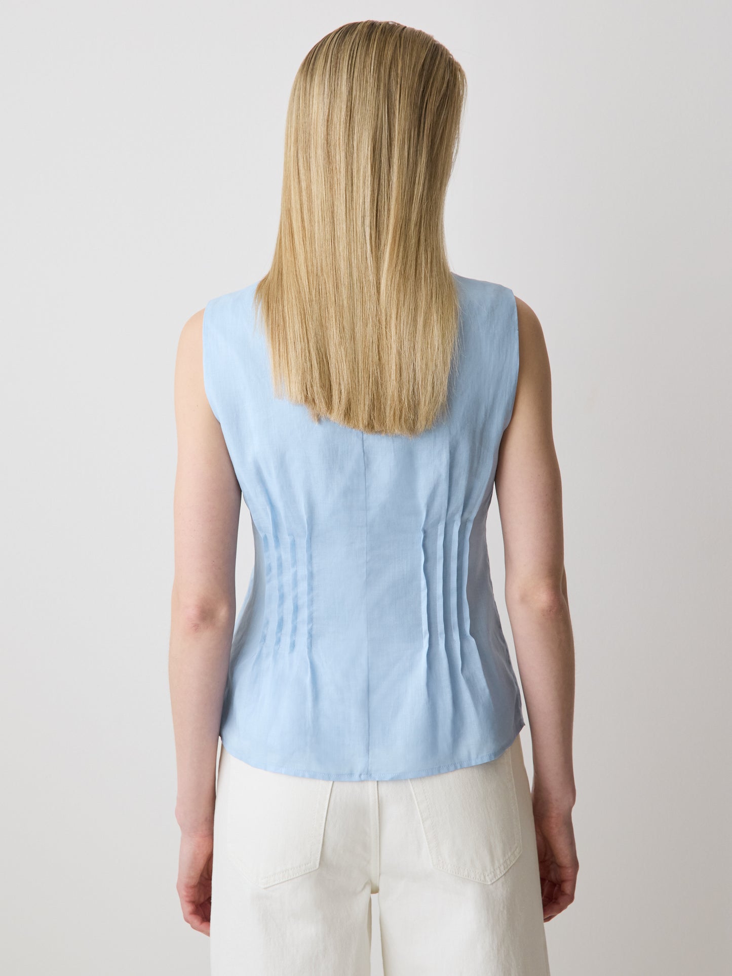 Woven Blouse Ramie Lyocell Blend