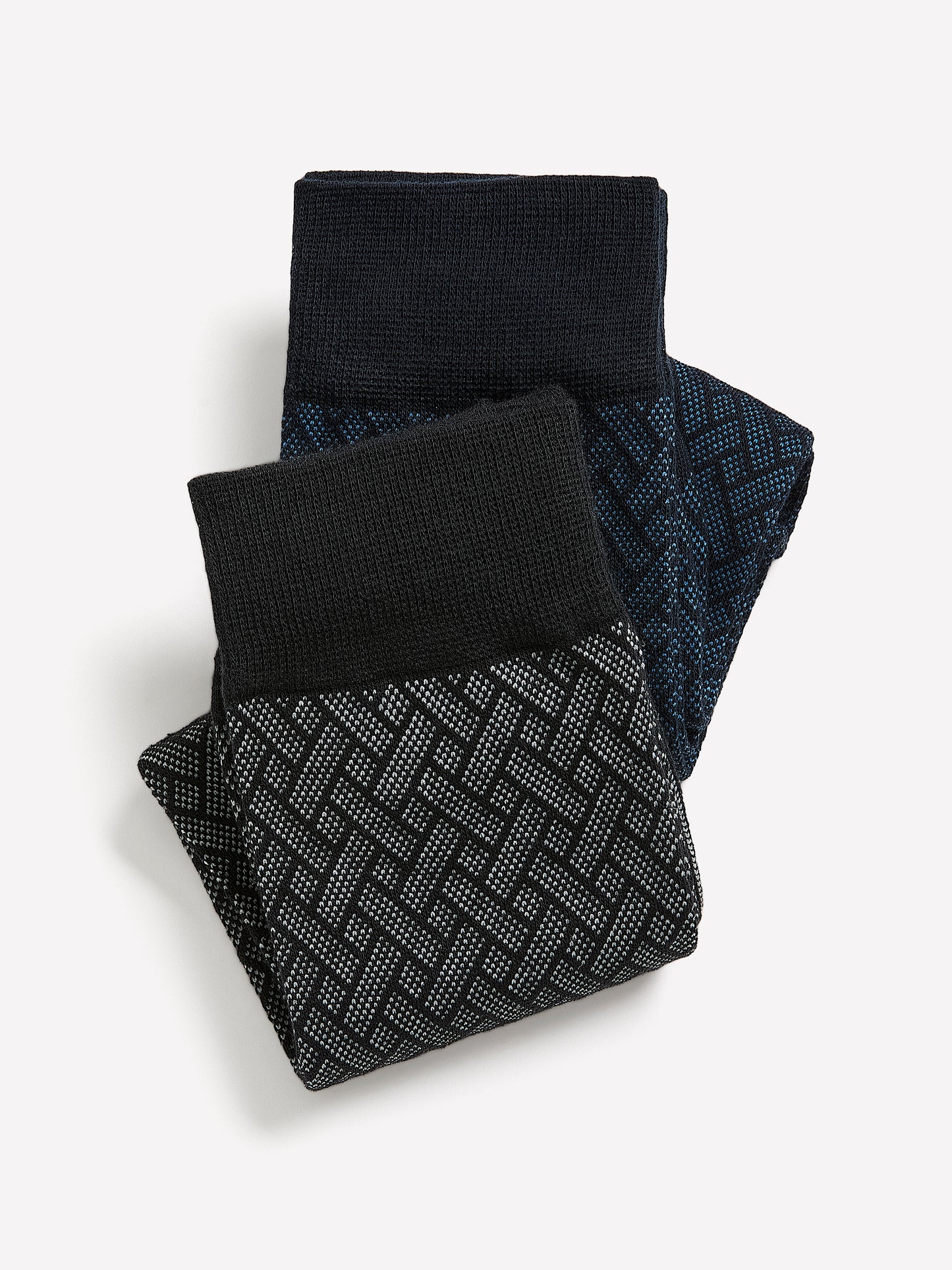 Dress Socks with Geometric Pattern
