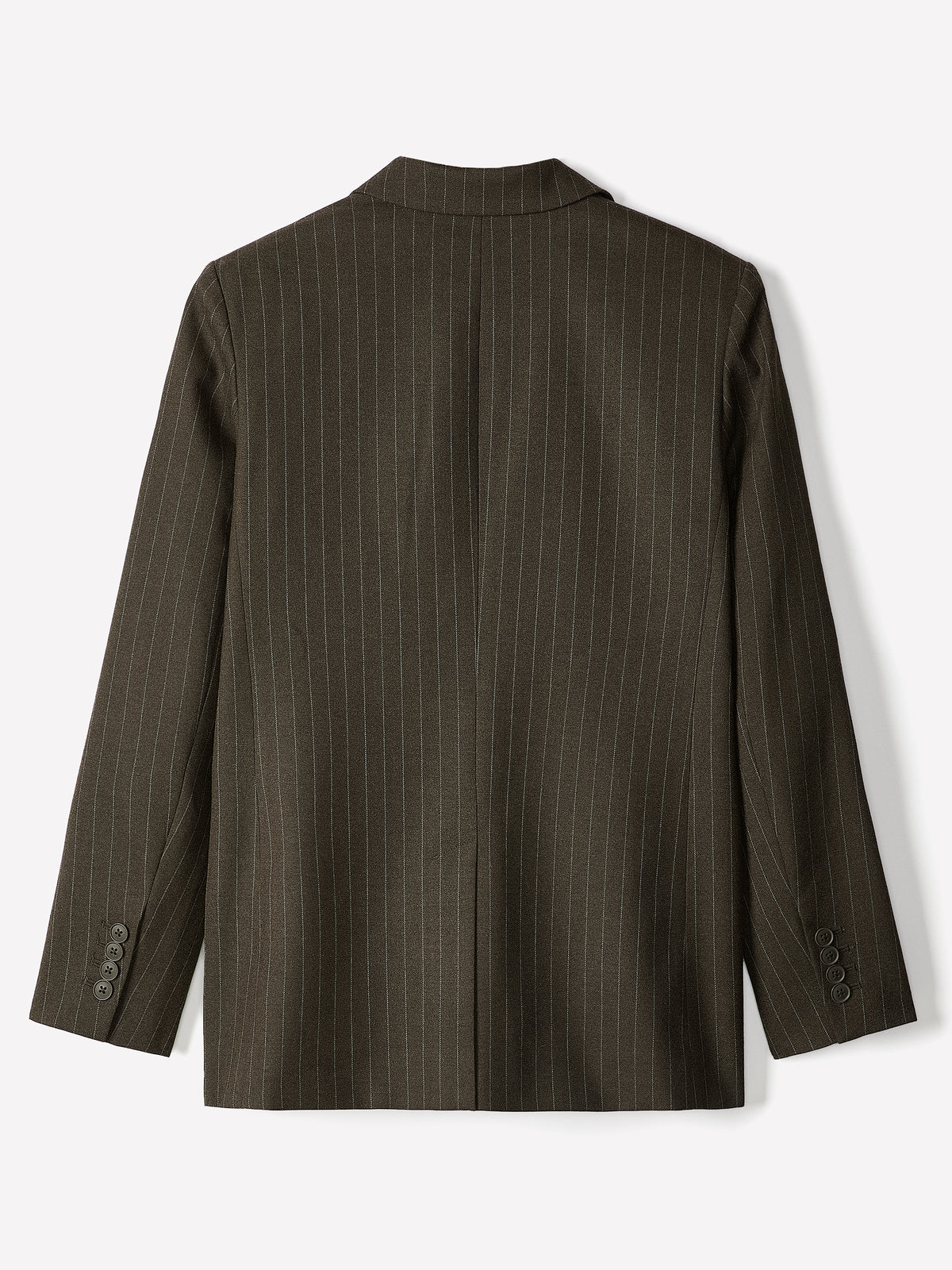 Relaxed-Fit Striped Two-Button Blazer