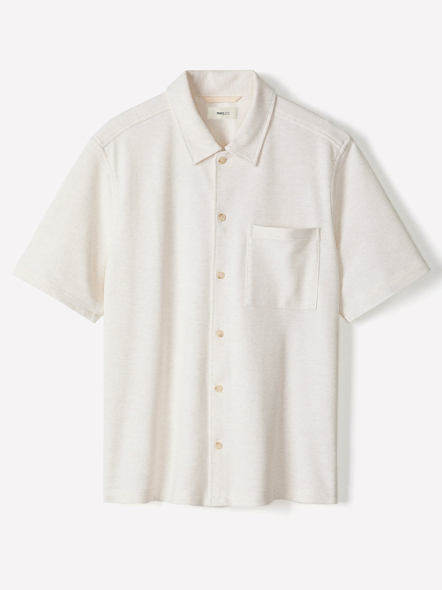 Men's Knit Short Sleeve Shirt Cotton Blend